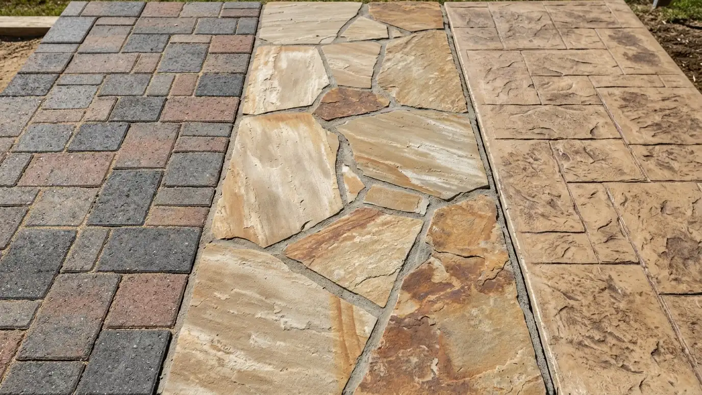 Pavers vs Concrete vs Flagstone Patios