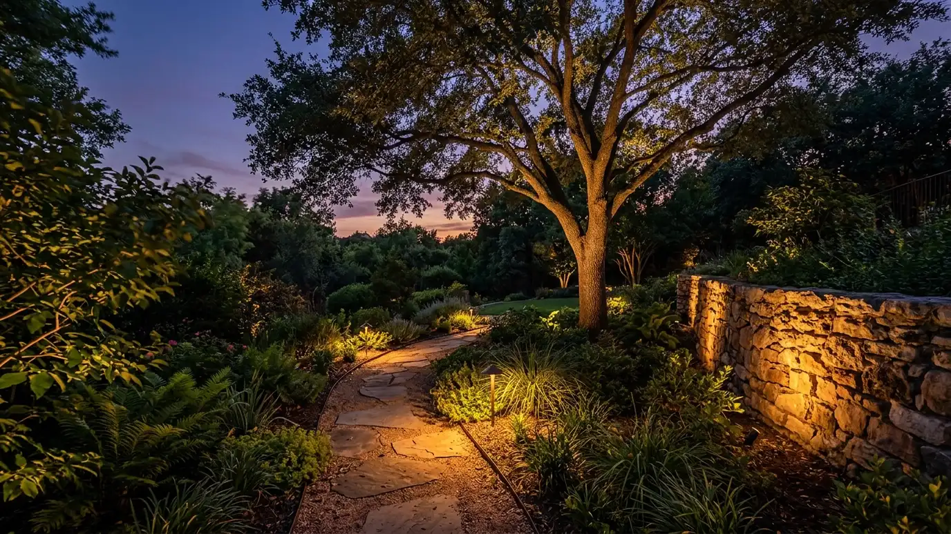 Landscape Lighting Types: Path, Up, Down and Accent explained for Nashville and Middle Tennessee