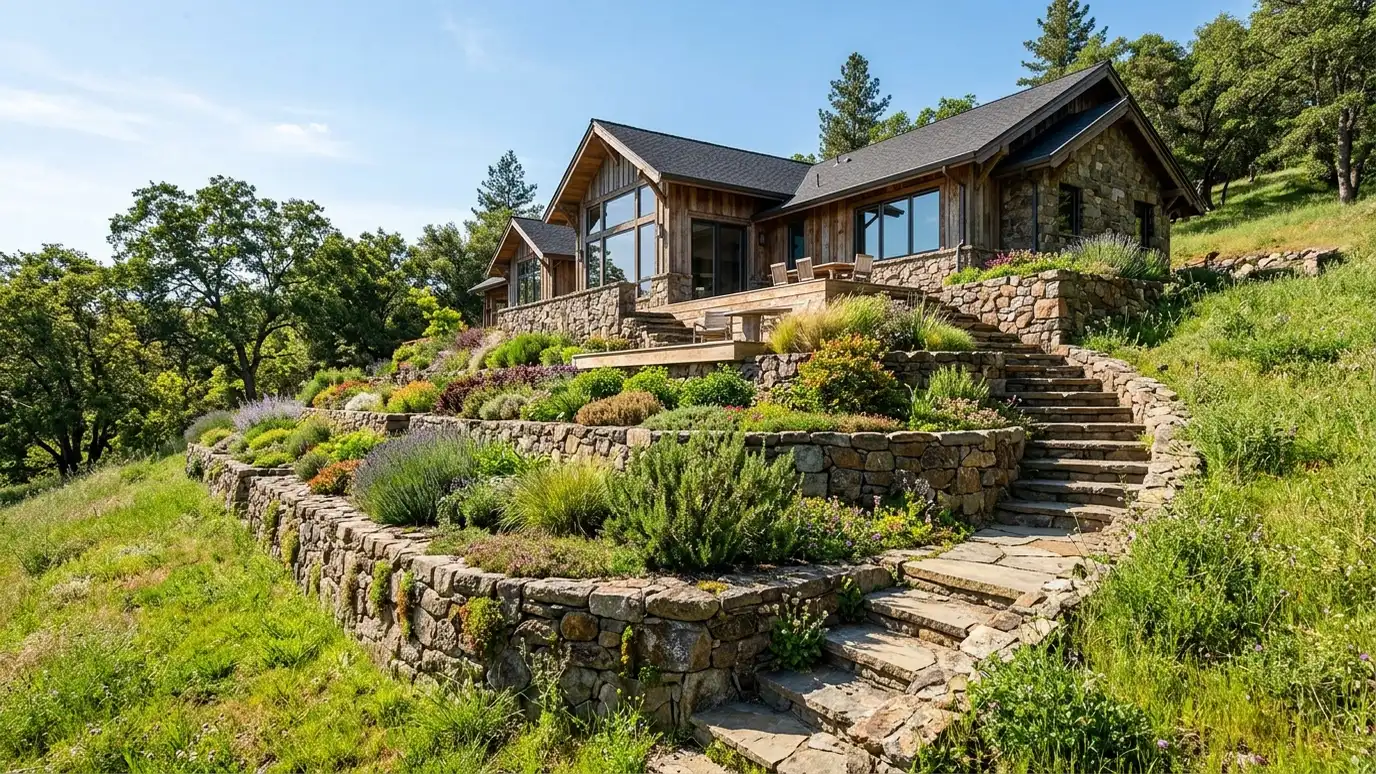 Landscaping for Sloped and Hilly Yards explained for Nashville and Middle Tennessee