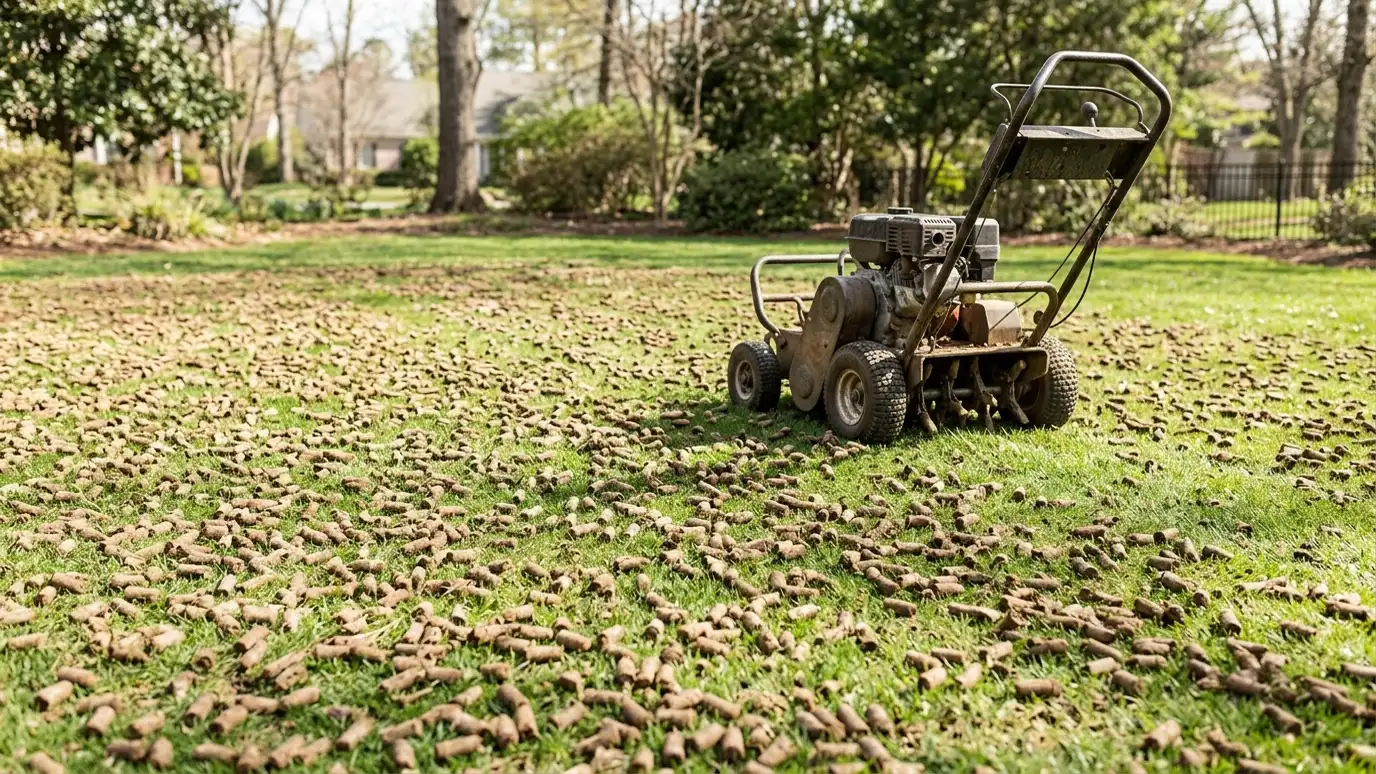 Core Aeration and Dethatching | Music City Landscaper Core Aeration and Dethatching in Nashville and Middle Tennessee