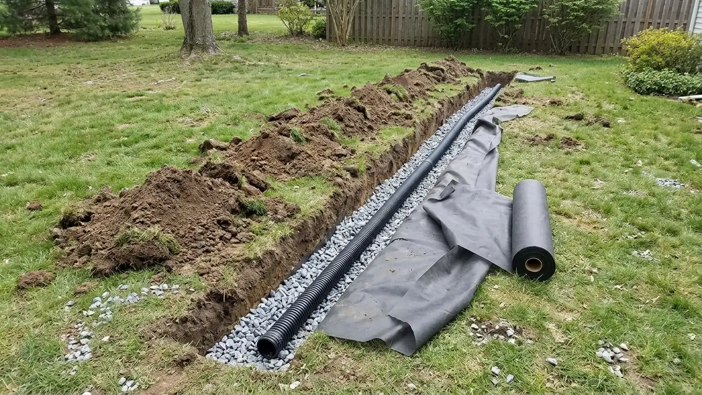 French Drains and Yard Drainage in Nashville and Middle Tennessee